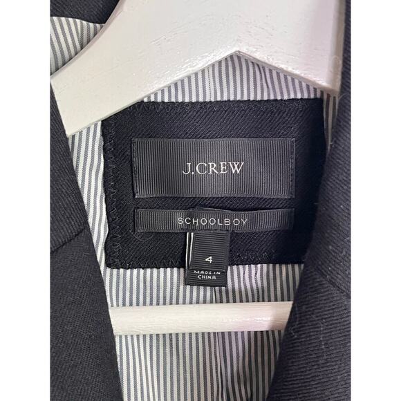 J. Crew Long Sleeve Notch Lapel Single Breasted Schoolboy Blazer Black Women's 4 - Picture 5 of 8